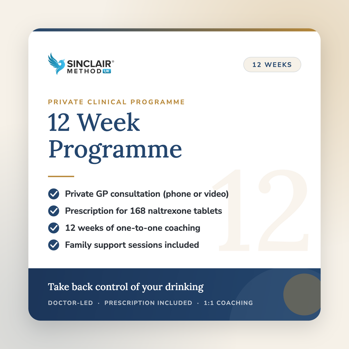 Sinclair Method UK 12 Week Programme