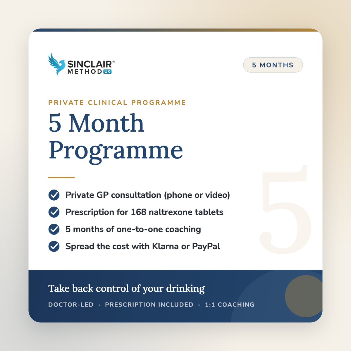 Sinclair Method UK 5 Month Programme