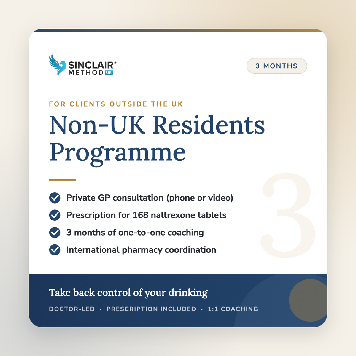 Sinclair Method UK programme for non-UK residents